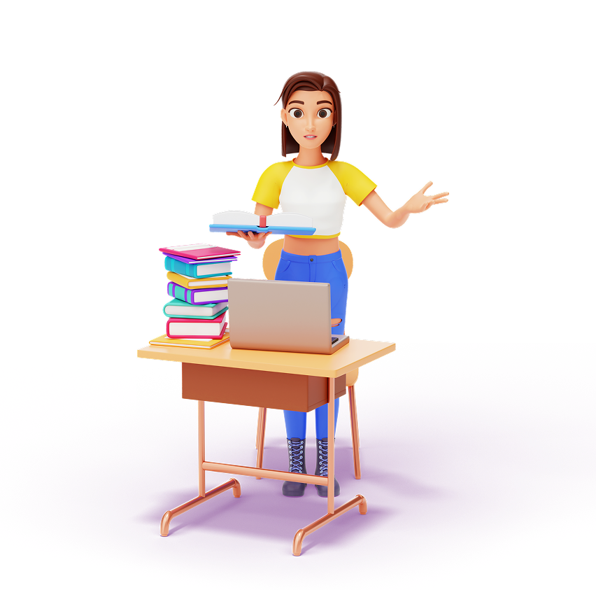 Girl with Books